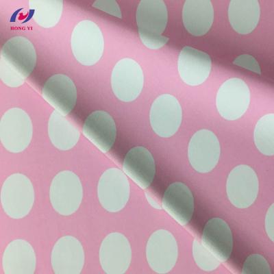 China Sustainable polka dot printed 80 nylon and 20 spandex fabrics 4 in stretch way for sale