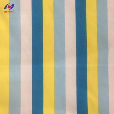 China Stretch Made In China 4 Way Stretch Stripe Printed Nylon Spandex Swimwear Knitting Fabric for sale