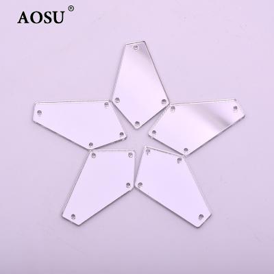 China High Quality Clear Acrylic Rhinestone Flatback Crystal Stones Applique Mix Size Sewing Mirror Flat Back Rhinestones For Fabric Sewing for sale