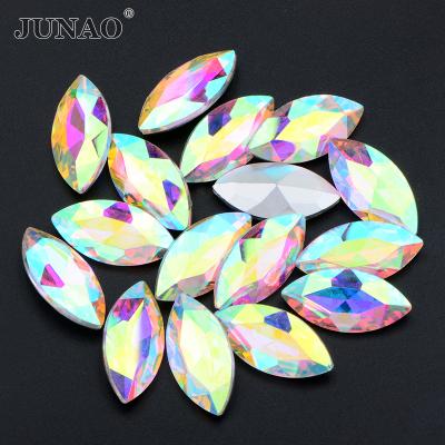 China Wholesale AOSU Pointback Horse Glass Rhinestone ab Rhinestone 2*4mm 7*15mm Crystal Gems 10*35mm Fancy Eye For DIY Dress for sale