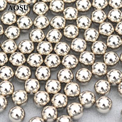 China For Garment Accessories AOSU High Quality 3mm-12mm Color Silver Color Plastic Bead Loose Beads Without Imitation Hole Around Beads For Dress for sale