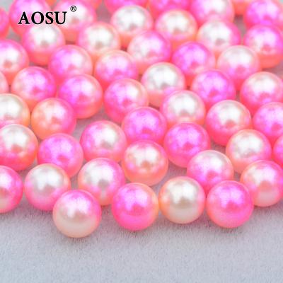 China Beads For Clothes DIY Crafts AOSU Wholesale 3mm 6mm 8mm 10mm 12mm Plastic Bead Beads Loose Colorful Round Beads Beads For Clothes DIY Crafts for sale