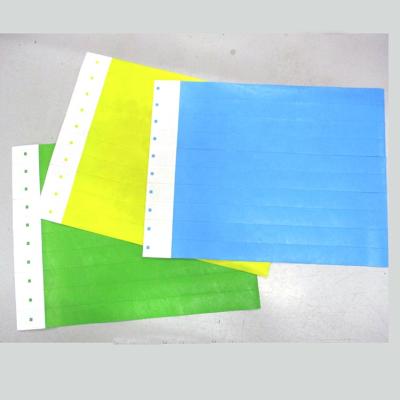 China Waterproof custom cheap price stock white printing tape tyvek paper wristbands for sale