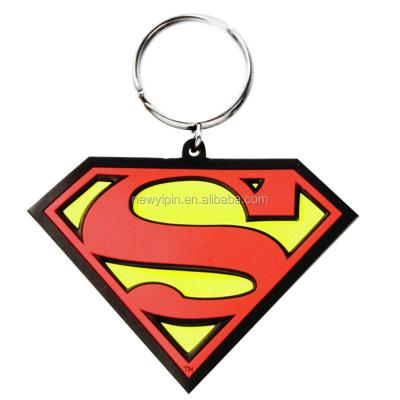 China Promotional Souvenir Gifts 3D Promotion Custom Shaped Rubber Key Chain 2021 Superman Key Chain/Custom Key Chain Manufacturer/Wholesale Keychain for sale