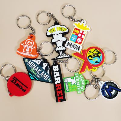 China Souvenir /Advertise/Custom Logo PVC Metal Gift Anime 3D Soft Plastic Key Chain PVC Rubber Key Chain Rubber Keychain Silicone 2D Decoration Gift for sale