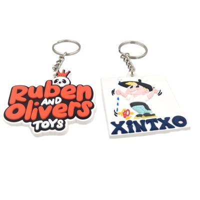 China Supplier 2D/3D Keychains OEM Design Advertising Gift Soft Rubber Keychain Gift Rubber Key Chain Custom Fashion Rubber Cute PVC Key Chain for sale