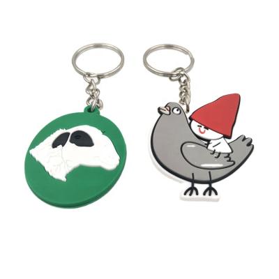 China Supplier 2D/3D OEM design keychains advertising gift keychain soft rubber keychain soft rubber keychain fashion PVC custom key chain for sale