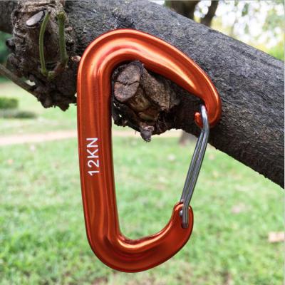 China Outdoor High Strength 7075 Equipment Safety Aluminum Buckle Climbing /Climbing/ Mountaineering/Hammock Rifle Aluminum Metal Keychains for sale