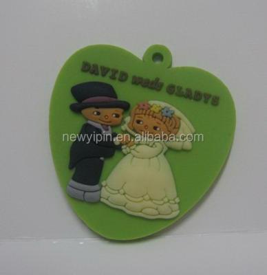 China Promotional Wedding Souvenir PVC Fridge Stickers 3d PVC Fridge Decoration / Rubber Soft Magnet for sale