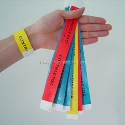 China Custom Waterproof TYVEK Art Wristbands Folk Paper Wristbands for sale