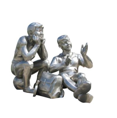 China Modern Europe/Middle Eastern/Indian/Chinese Garden Statues Bronze Metal Family Children Sculpture for sale