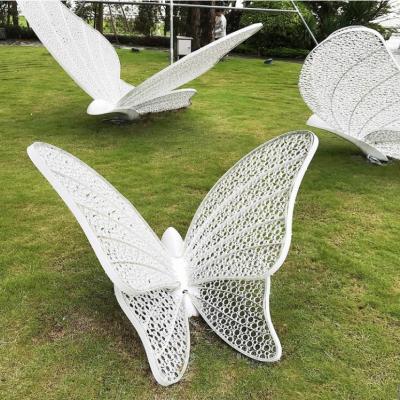 China Europe//Indian/Chinese Middle East Stainless Steel Outdoor Decoration Colored Artificial Butterfly Sculpture for sale