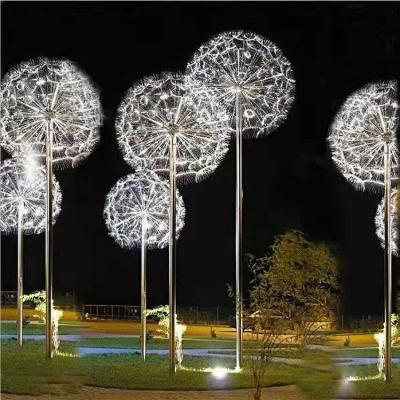 China Europe/Middle East/Indian/Chinese Outdoor Decorative Light Dandelion Led Pattern Light Sculpture for sale