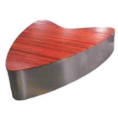 China Outdoor heart shape metal modern park benches for school and garden for sale