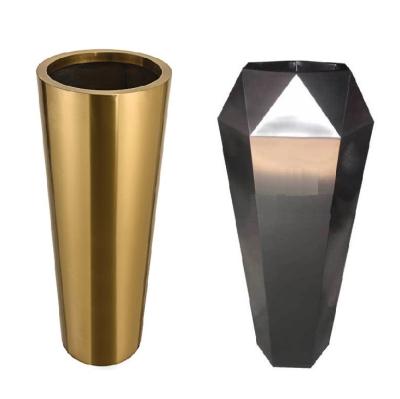 China Modern Luxury Unique Design Brass Copper Flower Pot for sale