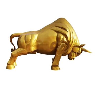 China Europe/Middle East/Indian/Chinese Theme Park Animal Metal Cast Bronze Bull Sculpture For Sale for sale