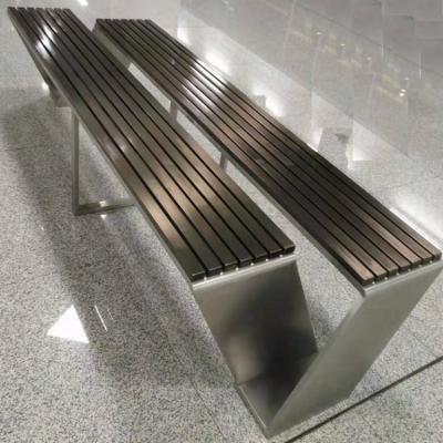 China Modern Outdoor Mall Street Metal Stainless Steel Bench for sale