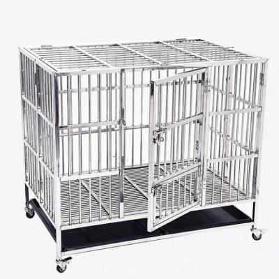 China Sustainable Custom Stackable Dog Kennel Cage Stainless Steel Frame for sale