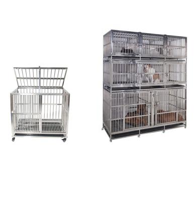 China Sustainable Commercial Collapsible Dog Cages Cages Stainless Steel for sale