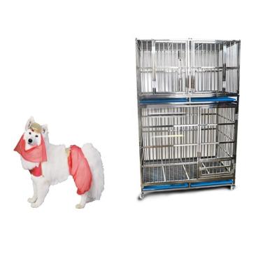 China Sustainable Wholesale Stainless Steel Welded Custom Deluxe Pet Cage XXL On Wheels for sale