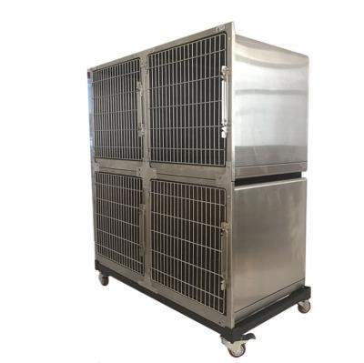 China 3 Layer Assembly Stainless Steel Viable Veterinary Modular Pet Cages for sale