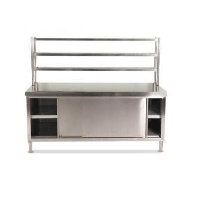 China Heavy Duty Commercial Kitchen Stainless Steel Work Table With Top Shelf for sale