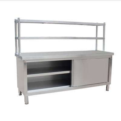 China Commercial Kitchen Customized Food Prep Table Stainless Steel Cabinet Bench for sale