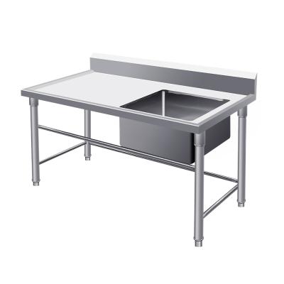 China Commercial Kitchen Sink Worktable Customized Stainless Steel For Fish Cleaning for sale