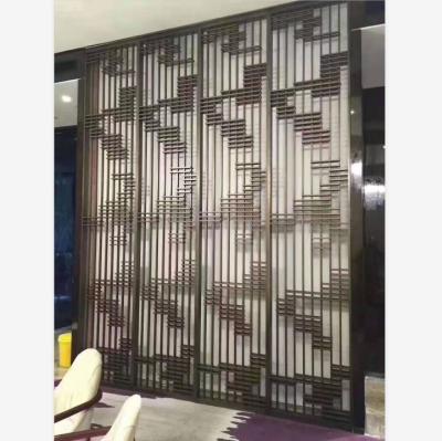 China New classic/postmodern multifunctional stainless steel room divider partition wall decoration background panel for sale