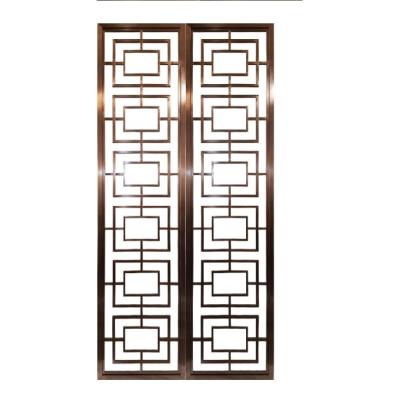 China New classic/postmodern Chinese traditional metal decorative laser cut screen room panels for sale