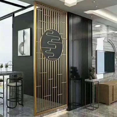 China New Classic/Postmodern Decorative Stainless Steel Perforated Partition Panels Screens Indoor Room Dividers for sale