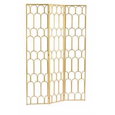 China New classic/postmodern metal retractable room divider folding movable decorative partition screen for restaurant for sale