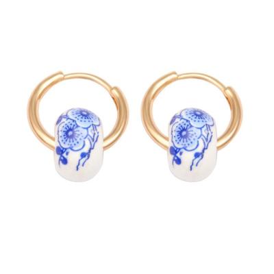 Chine CLASSIC hot - selling china jewelry painted earrings chinese style blue and white earrings à vendre