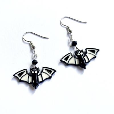 China FASHIONABLE 2022 Europe and the United States strange new horror bat creative Halloween fun earrings for sale