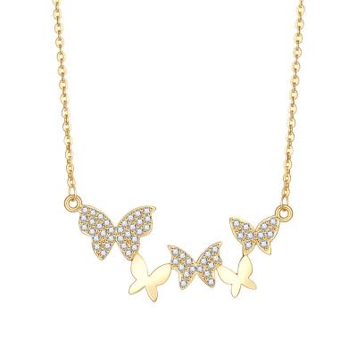 China FASHIONABLE Portable Premium Goods Material Butterfly Sister Juwelery Long Chain High End Necklace for sale