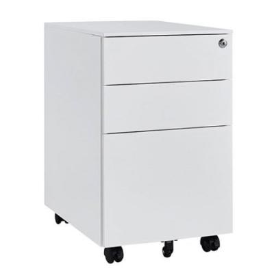 China Adjustable (height) Office mobile pedistal moving filing cabinet 3 movable drawers cabinet metallschubladen schrank for sale