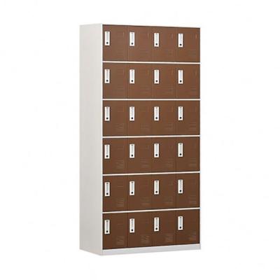 China (Size) KD Steel 24 Door Adjustable Employee / Metal Steel Storage Locker - For Home & School - With Key & Hanging Rods for sale