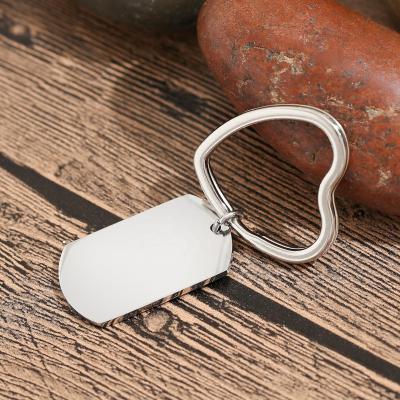 China Wholesale Customized New Designs Stainless Steel Peach Heart Soldier Key Chain for sale