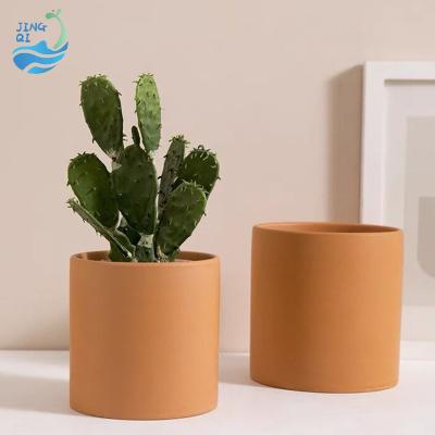 China Modern wholesale custom hot sale jingqi porcelain flower pot modern indoor unique large size planter colorful flower pot for sale