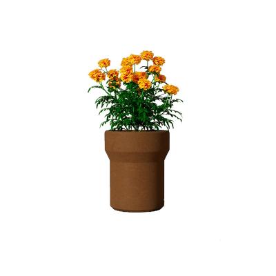 China Europe JingQi 2022 cheap home decorative indoor round plant small desktop stand volcanic stone flower pots for sale