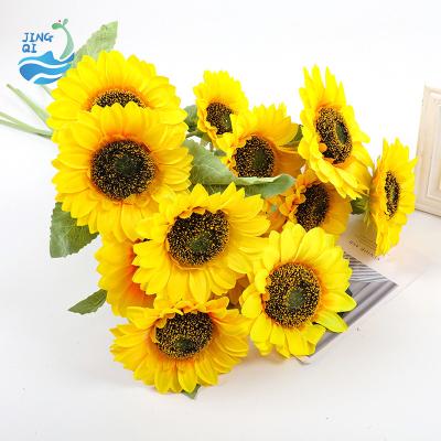 China Looks the same as real flower jingqi cheap wholesale flower for artificial silk flower to decorate big cake flowers for wedding decoration for sale