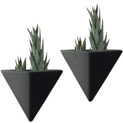 China 2022 Wholesale Cheap Customizable Triangle Wall Mounted Small Nursery Wall Hanging Floating Flower Pot Wall Mounted Decorative Flower Pots and Planters for sale