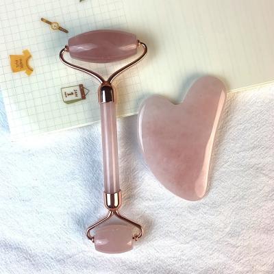 China Cheap Private Label Manufacturer Face Jade Roller Gua Sha Scraping Tool For Face Massage Facial Jade Roller for sale