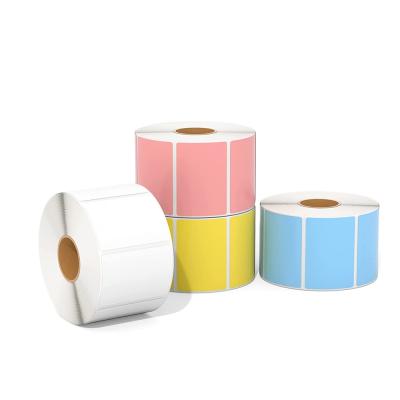 China Custom Barcode Supermarket Price Printing Thermal Paper Food Label Adhesive Sticker Roll for sale