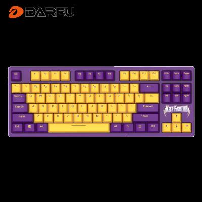 China Professional Hotswap Dareu Anti-Ghosting Led Backlit Keyboard 87 Keys Wired Mechanical Type C Gaming Laptop PC Keyboard USB Peripherals for sale