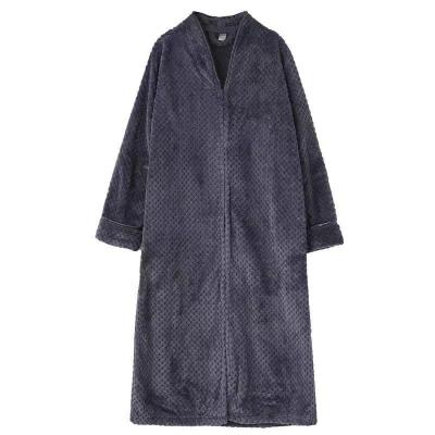 China Wholesale extra long super warm bathrobe QUICK DRY couple winter luxury sleepwear with zipper for sale