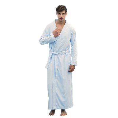 China China Factory QUICK DRY 100% Cotton Floor Length Spa Bathrobes Custom Men's Bathrobes Floor Length Sleepwear for sale