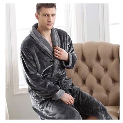 China QUICK DRY Long Sleeves Refine Luxury Thick Flannel Pajamas Men's Robe Sleepwear Sleepwear for sale