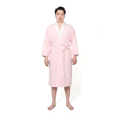 China Large Size Microfiber Bathrobes Toweled Mens Toweled Thickening Middle Sleepwear Male Luxury Green Long Spa Hotel Sauna Bathrobe QUICK DRY for sale