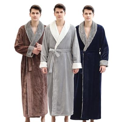 China Custom Made OEM Breathable Quick Dry Wholesale Bathrobe Autumn And Winter Long Robes For Men for sale